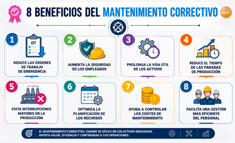ventajas del mantenimiento correctivo