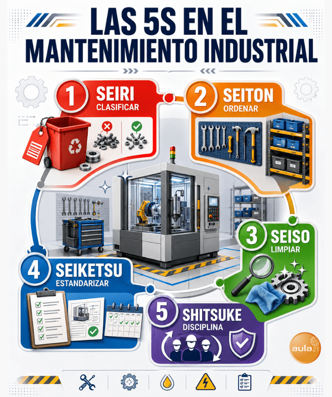 Principios de las 5S en el mantenimiento industrial